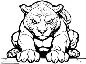 ausmalbild-jaguar-in-bedrohlicher-pose