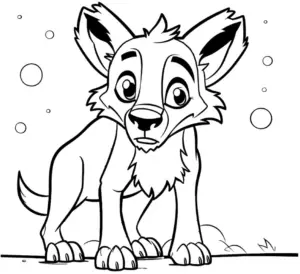 ausmalbild-junger-hund-mit-blasen