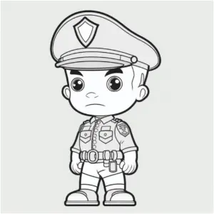 ausmalbild-junger-polizist-in-uniform