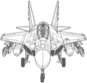 ausmalbild-kampfflugzeug-mit-detaillierter-ansicht