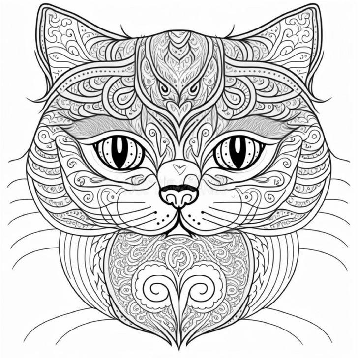 ausmalbild-katzenkopf-mit-kreativen-mustern