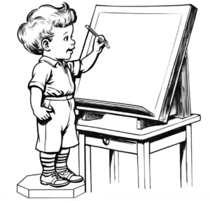 ausmalbild-kind-malt-an-staffelei