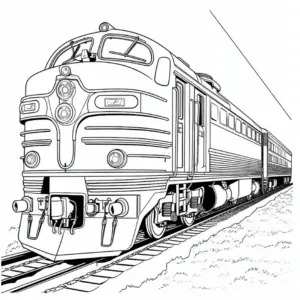 ausmalbild-klassischer-zug-auf-schienen