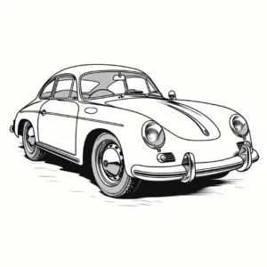 ausmalbild-klassisches-auto-mit-geschwungenen-formen