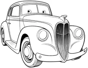 ausmalbild-klassisches-auto-mit-runden-scheinwerfern