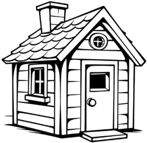 ausmalbild-kleines-haus-mit-schornstein-und-fenstern