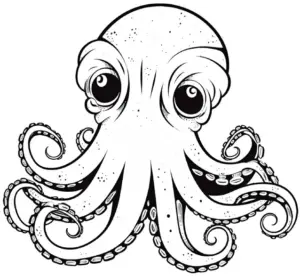 ausmalbild-kraken-mit-grossen-augen-und-geschwungenen-tentakeln