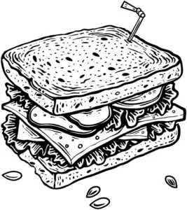 ausmalbild-leckeres-sandwich-ausgezeichnete-zutaten-geniessen