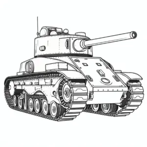ausmalbild-militaerpanzer-detaillierte-darstellung