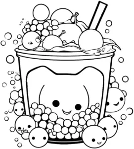 ausmalbild-mit-bubble-tea-und-fruechten