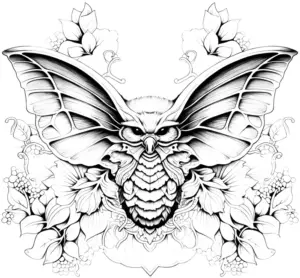 ausmalbild-mit-detailliertem-nachtfalter-und-pflanzen