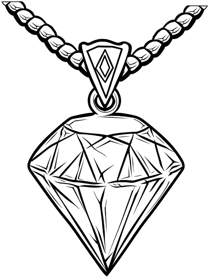ausmalbild-mit-diamantanhaenger-und-halsband