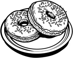 ausmalbild-mit-donuts-und-bunten-streuseln