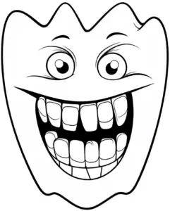 ausmalbild-mit-froehlichem-gesicht-und-grossen-zaehnen