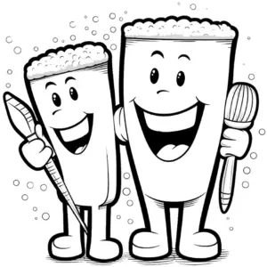 ausmalbild-mit-froehlichen-glasfiguren-und-malutensilien