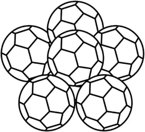 ausmalbild-mit-fussbaellen-in-anordnung