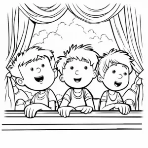 ausmalbild-mit-glaecklichen-kindern-am-fenster