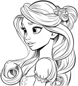 ausmalbild-mit-junger-frau-und-langen-haaren