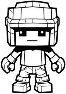 ausmalbild-mit-kreativer-figur-und-helm