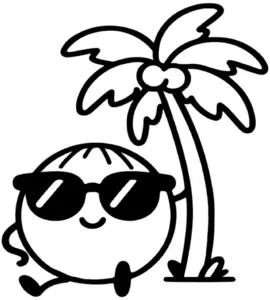 ausmalbild-mit-runder-figur-und-palme