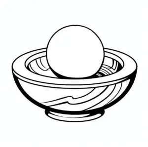 ausmalbild-mit-schale-und-kugel