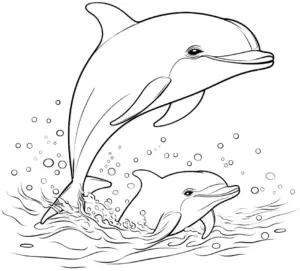 ausmalbild-mit-springenden-delphinen-im-wasser
