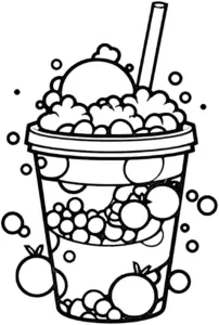 ausmalbild-mit-sprudelndem-getraenk-und-sahne