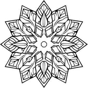 ausmalbild-mit-symmetrischem-blatt-muster