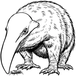 ausmalbild-mit-tier-und-ameise