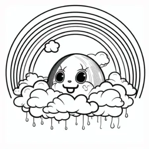 ausmalbild-mit-wolken-und-regenbogen