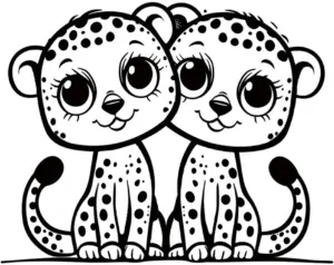 ausmalbild-mit-zwei-niedlichen-geparden