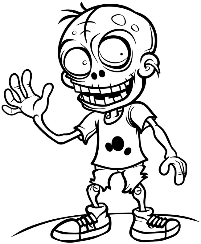 ausmalbild-netter-zombie-mit-freundlichem-winken