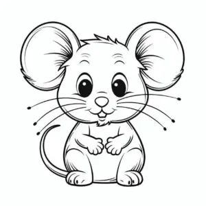 ausmalbild-niedliche-maus-mit-grossen-ohren