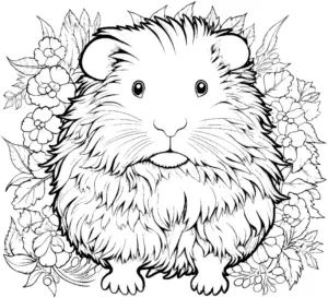 ausmalbild-pelziges-meerschweinchen-umgeben-von-blumen