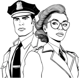 ausmalbild-polizei-und-polizistin-im-einsatz