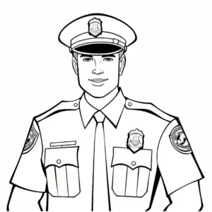 ausmalbild-polizist-in-uniform-mit-abzeichen