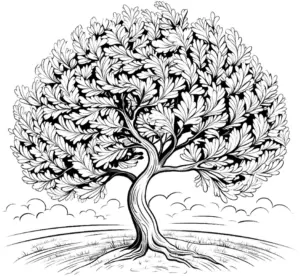 ausmalbild-praechitger-baum-mit-detaillierten-blaettern