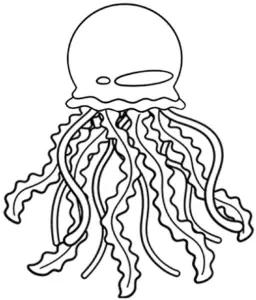 ausmalbild-quallen-mit-langen-tentakeln
