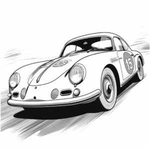 ausmalbild-rasender-porsche-auf-der-rennstrecke