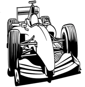 ausmalbild-rennwagen-mit-aerodynamischer-form