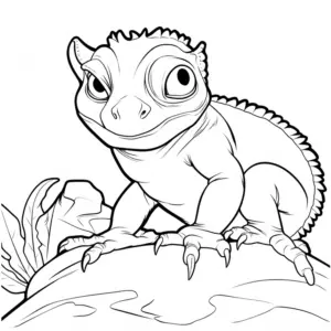 ausmalbild-reptil-auf-steinen-ausmalen