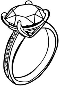 ausmalbild-ring-mit-funkelndem-stein