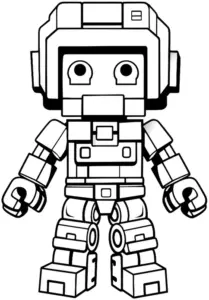 ausmalbild-robo-geometrische-formen-zeichnen