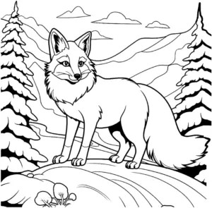 ausmalbild-rotfuchs-in-der-natur