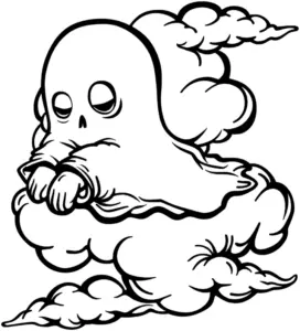ausmalbild-skurriler-geist-auf-wolke