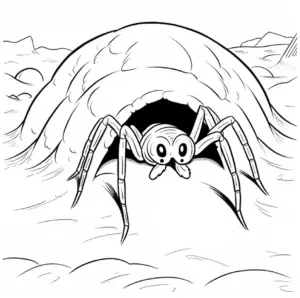 ausmalbild-spinne-aus-einem-loch