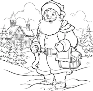 ausmalbild-st-nikolaus-winterlandschaft