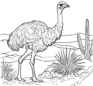 ausmalbild-strauss-in-natur-mit-pflanzen