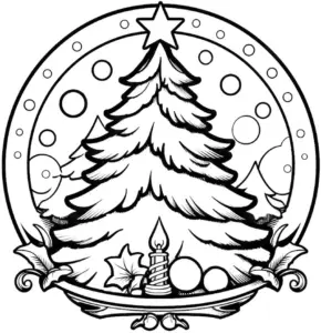 ausmalbild-tannenbaum-und-weihnachtsdeko