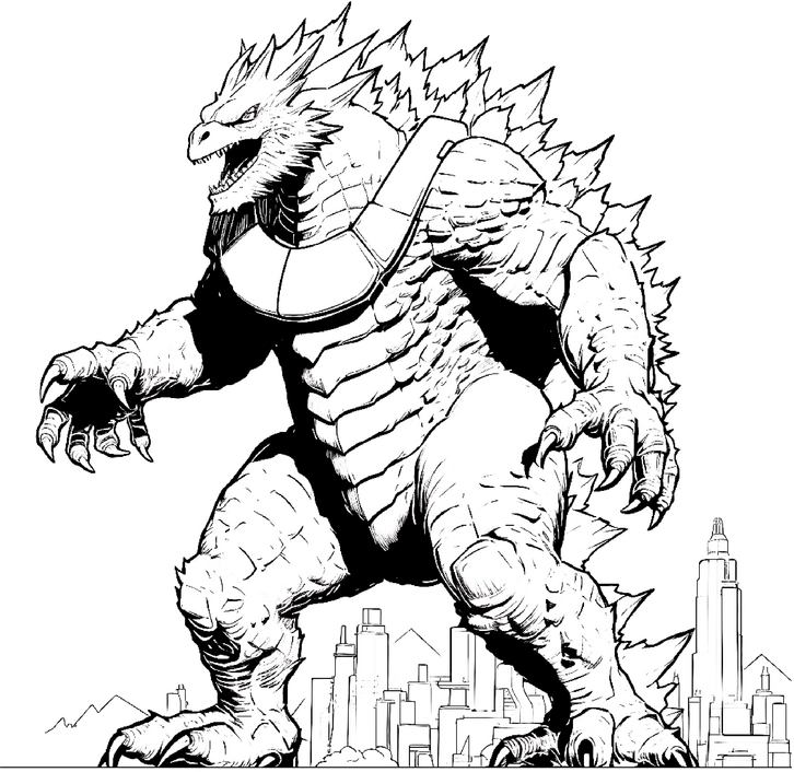 ausmalbild-von-einem-monster-in-stadtlandschaft